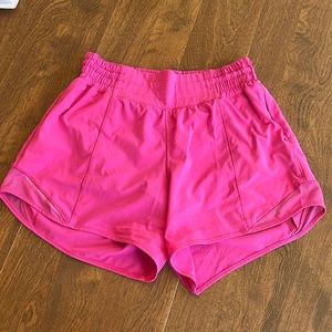 Lululemon sonic pink hotty hot shorts
